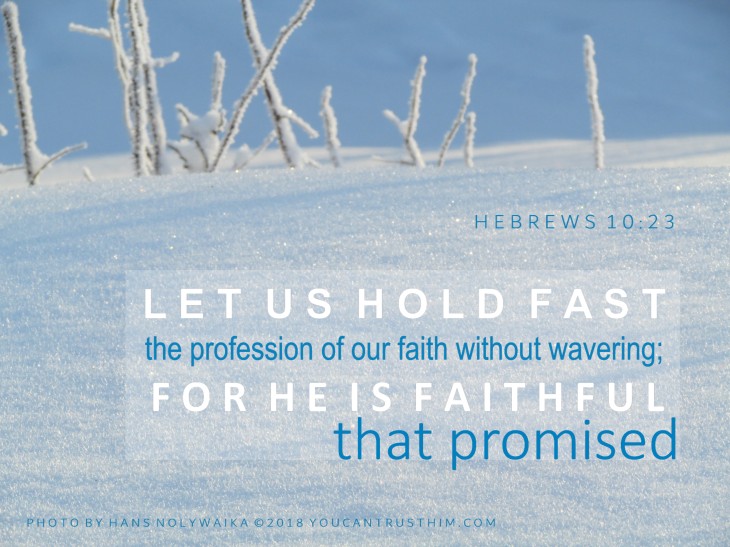 Hebrews 10:23 He is faithful that promised